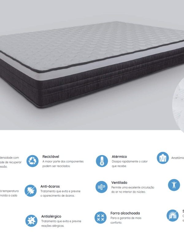 Colchão ViscoDreaming Light LETS  (Espuma 28kg+Visco)