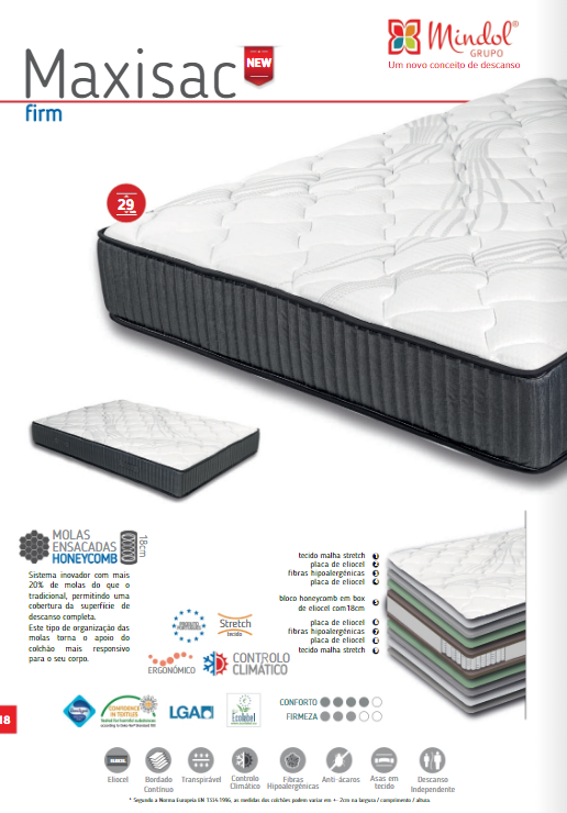 Colchão Maxisac Firm MINDOL (+ 20% m. Ensacadas) - Image 3