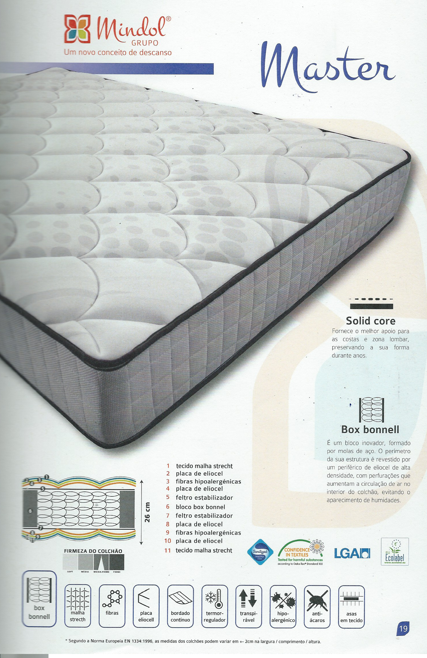 Colchão Master MINDOL (m. Bonnel c box) - Image 2