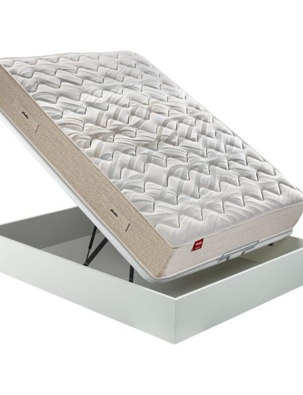 Pack Lusitana Madeira PIKOLIN: colchão Elan + base madeira abatível cor branco