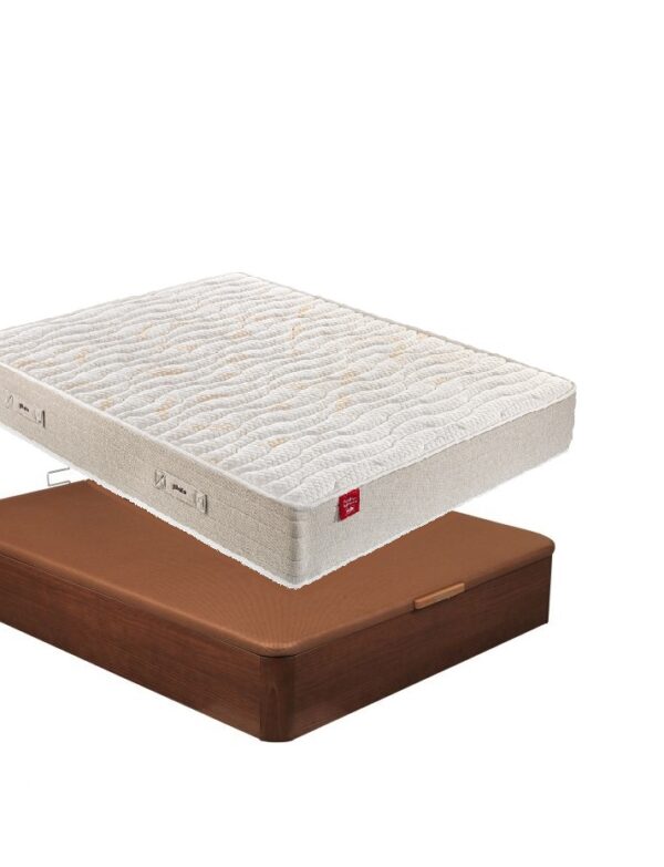 Pack LUX da Pikolin: Colchão Molas Ensacadas + Base abatível cor Cerejeira